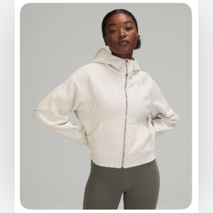 Lululemon Scuba Oversized Full Zip - White Opal M/L